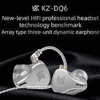 KZ DQ6 3.5mm filaire écouteurs intra-auriculaires 3DD dynamique HiFi musique écouteurs sport casque 2pin câble détachable