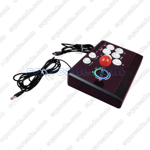 Accessoire de jeu d'arcade rétro en plastique ABS à 6 boutons et 15 broches Console de manette de combat 2 en 1 pour <span class=keywords><strong>Cbox</strong></span> et PC - Product Image 2