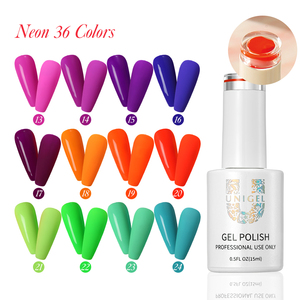 Proveedor de fabricación 15ML Logotipo del cliente Cosmético vegano Inodoro Orgánico Suministros Esmalte para uñas de gel de colección de neón y pastel - Product Image 6