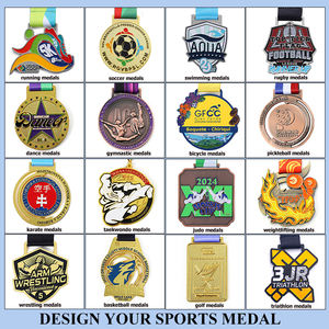 Médailles de sport personnalisées en métal avec tête d'aigle en relief 3D, en alliage de zinc plaqué or et argent, émail, pour futsal et académies - Product Image 6