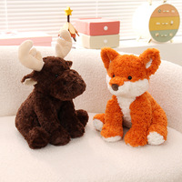 Jouets en peluche doux pour enfants, animaux de la forêt les plus vendus : renard, mouton, singe, renne, cochon, éléphant
