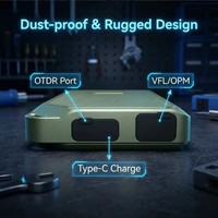 OTDR Mini NK1500 Económico, 1310/1550 Doble Onda, 22dB, Herramienta Portátil VFL OPM, 9 en 1 Multifuncional, Aplicación Móvil Wi-Fi para Fibra