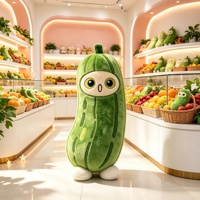 Peluches en gros de légumes et fruits, poupées en peluche personnalisées à grands yeux de dessin animé, jouets en loofah, jouets en peluche confortables pour la décoration intérieure