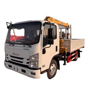 五十铃 KV100 4x2 手动变速箱移动式起重机卡车 3.2 吨柴油动力伸缩折叠臂新型车载起重机 - Product Image 1