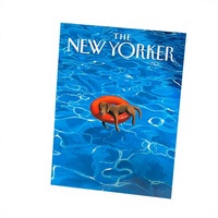 [Cool Swimming Puppy] Bingkai Foto Inkjet Akrilik Modern dan Sederhana Poster Kartun Dinding Seni Lukisan Dekoratif Ruang Tamu Rumah
