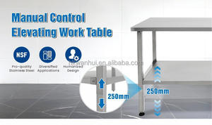 Commercial Ergonomics Adjustable Height Kitchen Stainless Steel Work Table <b>Bench</b> - Product Image 3