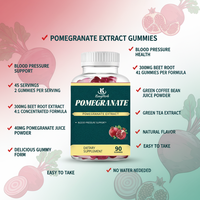 Bonbons en gros OEM/ODM à la racine de betterave, au thé vert et au café, antioxydants, végétaliens, à la grenade