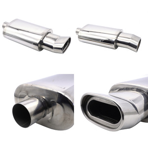 M4 tự động phổ thép không gỉ xả <span class=keywords><strong>Muffler</strong></span> đánh bóng Thẳng Hàn trên thiết kế - Product Image 2