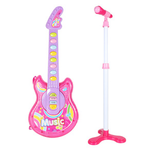 Juego de Guitarra Eléctrica de Juguete para Niños al por Mayor con Soporte y Micrófono, Instrumento Musical de Juguete para Niños - Product Image 2