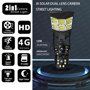 Eseecloud 8MP 4K Solar Street Lamp Integrated 4G Surveillance <b>Camera</b> <b>Wireless</b> Wifi Three Screen <b>Security</b> Protection CCTV <b>Camera</b> - Product Image 5