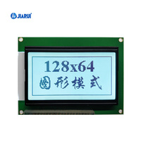 Módulo LCD de Matriz de Puntos de Caracteres Estándar 12864 COB COG con Biblioteca de Fuentes, Interfaz I2C, Fuente de Alimentación de 5V/3.3V para Todo Tipo de Medidores