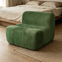 Canapé simple moderne, fauteuil de détente minimaliste rembourré, chaise longue en tissu doux pour salon, appartement, meubles de maison