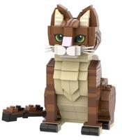 Katzen-Bausteine Großhandel Baukasten ABS-Kunststoff Baustein-Modellspielzeug Bildung DIY Kinder Anpassbare Montage