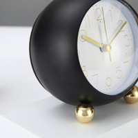 Reloj Despertador Digital de Escritorio con Movimiento Electrónico, Función de Repetición, Forma Geométrica, Pantalla con Agujas, Plástico ABS Ligero y Fácil de Usar