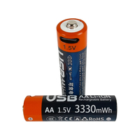 Baterai Ion Lithium silinder isi ulang USB 1.5V 700mah kualitas tinggi kustomisasi OEM ODM tersedia