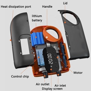 Haute pression sup stand up <span class=keywords><strong>paddle</strong></span> <span class=keywords><strong>board</strong></span> gonflage étang à poissons tente portable pompe à air électrique pour bateau gonflable kayak - Product Image 2