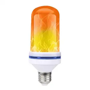 Lámparas de llama E27, 9W, 7W, 85-265V, 4 modos de ampolla, efecto de llama, Bombilla, emulación parpadeante, luz de fuego