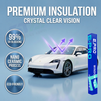 Film Teinté Nano-Céramique pour Vitres PET 30% VLT 99% Rejet UV IR Protection de la Vie Privée Anti-Rayures Protection Thermique Rouleau de 2 Mil d'Épaisseur