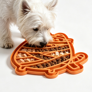 Orange <b>Cat</b> Shaped Silicone Pet Bowl Flexible Food <b>Feeder</b> Cute Feeding Dish for <b>Cats</b> and Small Pets - Product Image 6