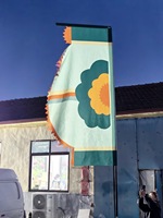 Drapeau personnalisé en forme de plume, drapeau angulaire, drapeau géant, drapeau publicitaire extérieur pour exposition, événement, promotion, usine