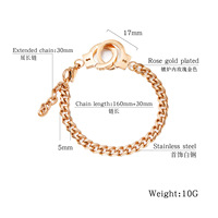 Punk Simple Menottes Chaîne Cubaine Bracelet Pour Femmes Hommes Amant En Acier Inoxydable Personnalisé Gravé Menottes Couple Bracelets