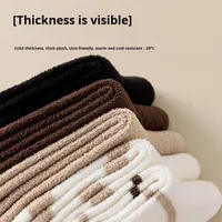 Chaussettes pour femmes en forme de teckel, chaudes et moelleuses pour l'hiver, chaussettes de nuit, chaussettes en polaire épaisse doublées de polaire corail, tricotées, chaussettes post-partum