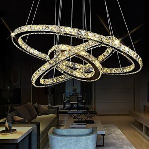 Lustre moderne à anneau intelligent Lampe en cristal Mobilier d'intérieur Lustre <span class=keywords><strong>Halo</strong></span> Lampe décorative - Product Image 1