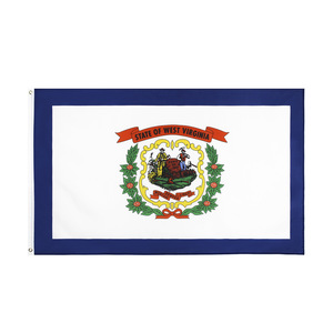 Drapeau de l'État de Virginie occidentale, fabriqué en polyester, couleurs vives, résistant à la décoloration, 3x5 pieds, prix de gros d'usine, personnalisable - Product Image 1