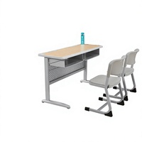 Bureaux et chaises individuels ou doubles, panneaux ignifuges épaissis, style moderne minimaliste, mobilier scolaire en bois, bureaux scolaires pour 8 ans et plus