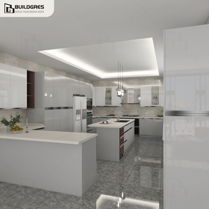 Buildgres contemporanea RTA armadi da cucina <span class=keywords><strong>con</strong></span> <span class=keywords><strong>cappa</strong></span> in acciaio inox isola centrale e cassetti Soft-Close elettrodomestici da incasso - Product Image 4