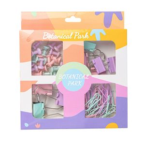 Botanical Park Paper Clips Set 50 Mm Metal Plastic Colorful Office Stationery Gift Packaging - Product Image 5