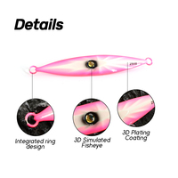 Tolure Sea Jigging Leurre Anneau Intégré Conception Lumineux Naufrage Lent Métal Pêche Jigging Leurre Thon