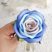Ruban satiné Aierflorist à une face, 4 cm - 1 1/2 po * 100 yards, pour la décoration de fleurs, de gâteaux de mariage, de chaises, d'emballages cadeaux