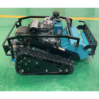 Tondeuse à gazon diesel portable Woer, moteur quatre temps, télécommandée, sur chenilles, robuste, pour la coupe de l'herbe