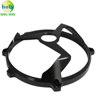 Couvercle d'embrayage ouvert en billette d'aluminium Offres Spéciales avec pièces de moto d'usinage CNC finies anodisées noires brillantes