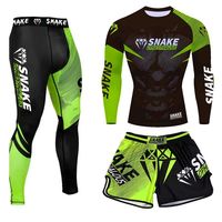 Short d'entraînement de gymnastique Muay Thai à manches longues pour hommes et femmes, vêtements d'arts martiaux de combat trois pièces pour enfants, design personnalisé