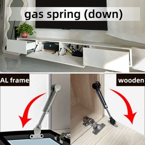 Amortiguadores de Gas Ajustables para Gabinetes, Instalación Rápida, Herrajes de Fijación, Cilindro Hidráulico de 60N/80N/100N con Cierre Suave, Acero Duradero - Product Image 5
