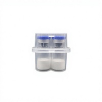 Boîte de rangement rectangulaire en plastique PP transparent épais portable en gros avec logo personnalisé pour flacons de poudre lyophilisée et peptides