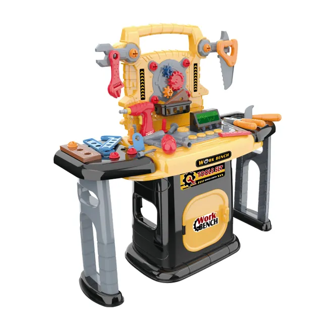 Estación de reparación de juego de simulación para niños, banco de trabajo eléctrico, juego de herramientas mecánicas de juguete de plástico