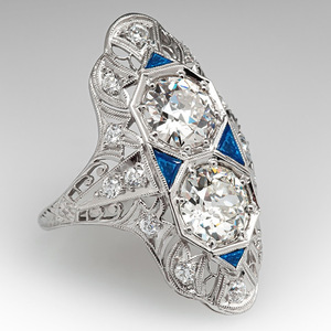 Anello di Lusso con Gemme Geometriche per Donne, Elegante Gioiello da Dito per Feste - Product Image 1
