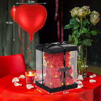 Bunga Mawar Busa PE Terlaris 25cm dan 40cm Teddy Bear Mawar Busa Berkualitas Tinggi dengan Kotak Hadiah Hadiah Hari Valentine