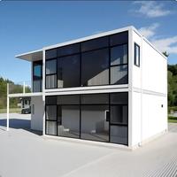 Maison préfabriquée de 20 pieds, 30 pieds, 40 pieds, petite maison avec 2 chambres, 1 salle de bain et cuisine portable, toit triangulaire, balcon