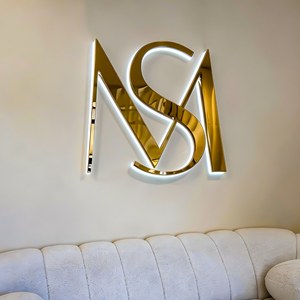Letrero <span class=keywords><strong>LED</strong></span> 3D con Logotipo Personalizado, Letrero Metálico Iluminado para Pared, Letrero con Letras <span class=keywords><strong>LED</strong></span> para Salón de Belleza, Spa, Estudio, Entrega Rápida - Product Image 4