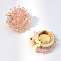 Gros Clip Strass Bouton pour Chemise Couverture Décorative Boutons De Manchette Bouton Fleur Clip Bouton LSCB042