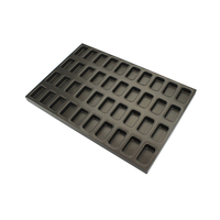 Plateau de cuisson en acier aluminisé antiadhésif de 21 tasses commercial personnalisé mini moule à cupcake rectangle plateau de cuisson financier 600*400mm