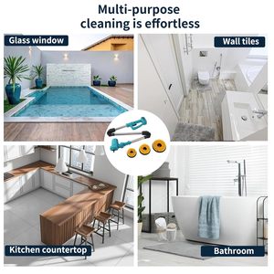 <b>Extendable</b> Cordless Telescopic Bathroom Floor Cleaning <b>Brush</b> with Nylon Bristles for Driveway Patio Stone & Moss Removal - Product Image 6