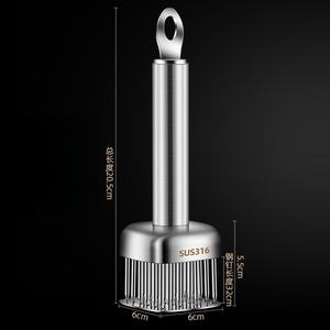 Agujas afiladas de acero inoxidable para ablandar carne, herramienta pequeña de metal para picar y ablandar carne de res, pollo y cerdo. - Product Image 2