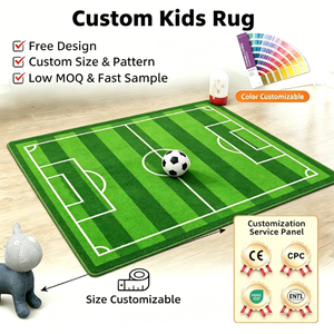 Tapis de jeu éducatif terrain de <span class=keywords><strong>football</strong></span>, tapis de jeu personnalisé terrain de soccer pour enfants, tapis de jeu terrain de <span class=keywords><strong>football</strong></span> certifié CE CPC pour crèche et garderie - Product Image 1