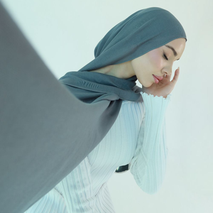 Wovwn Modal Rayonne Écharpe Traditionnelle Doux Respirant Hijab Double Couture Large Bordure Indonésienne Malaisienne Musulmans Couleur - Product Image 2