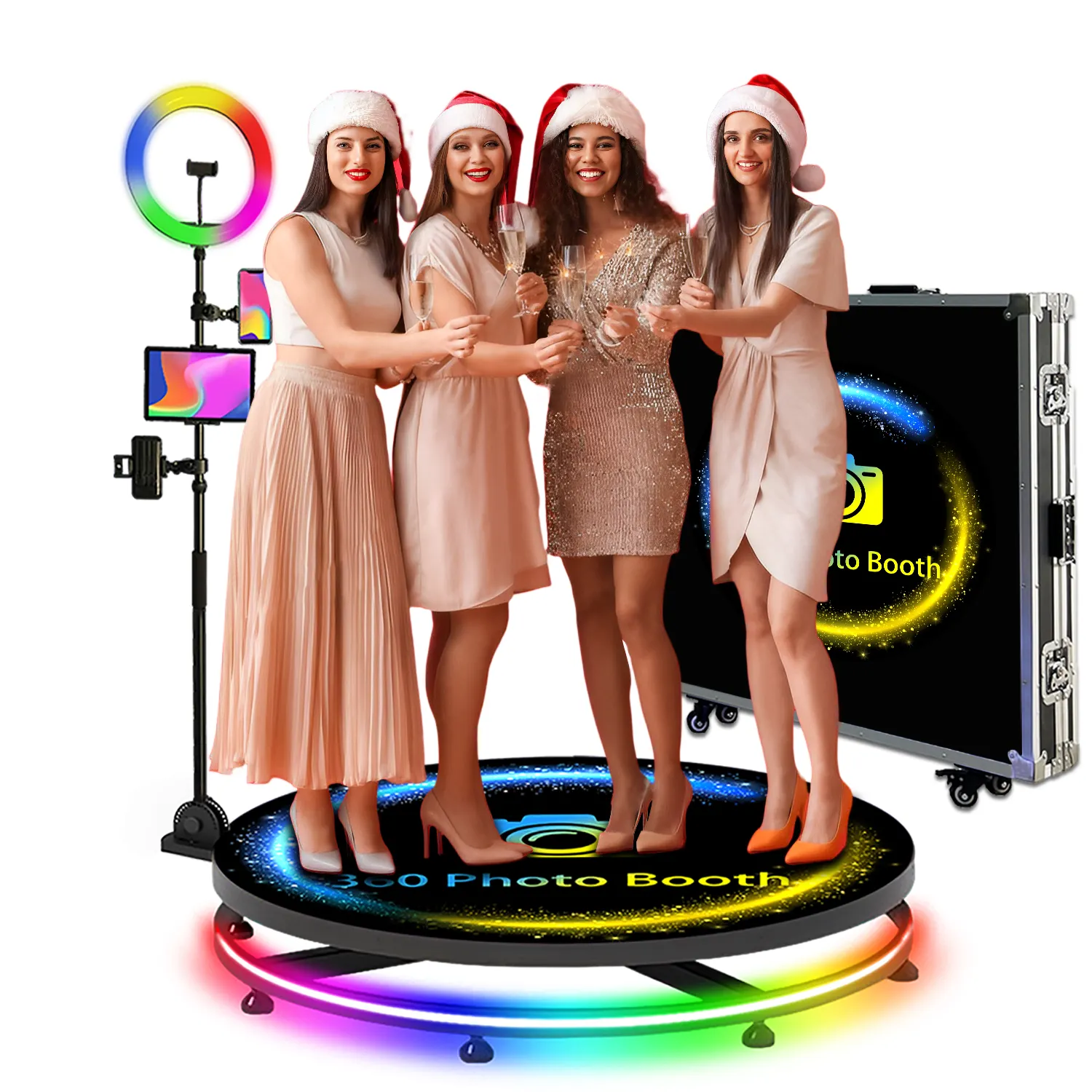 party 360 degree portable photo booth fill light safety design 360 photo booth photo booth